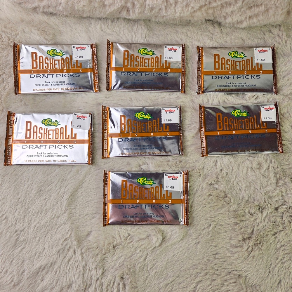 1993 Classic Draft Picks Sealed Packs Lot of 7 Webber Hardaway